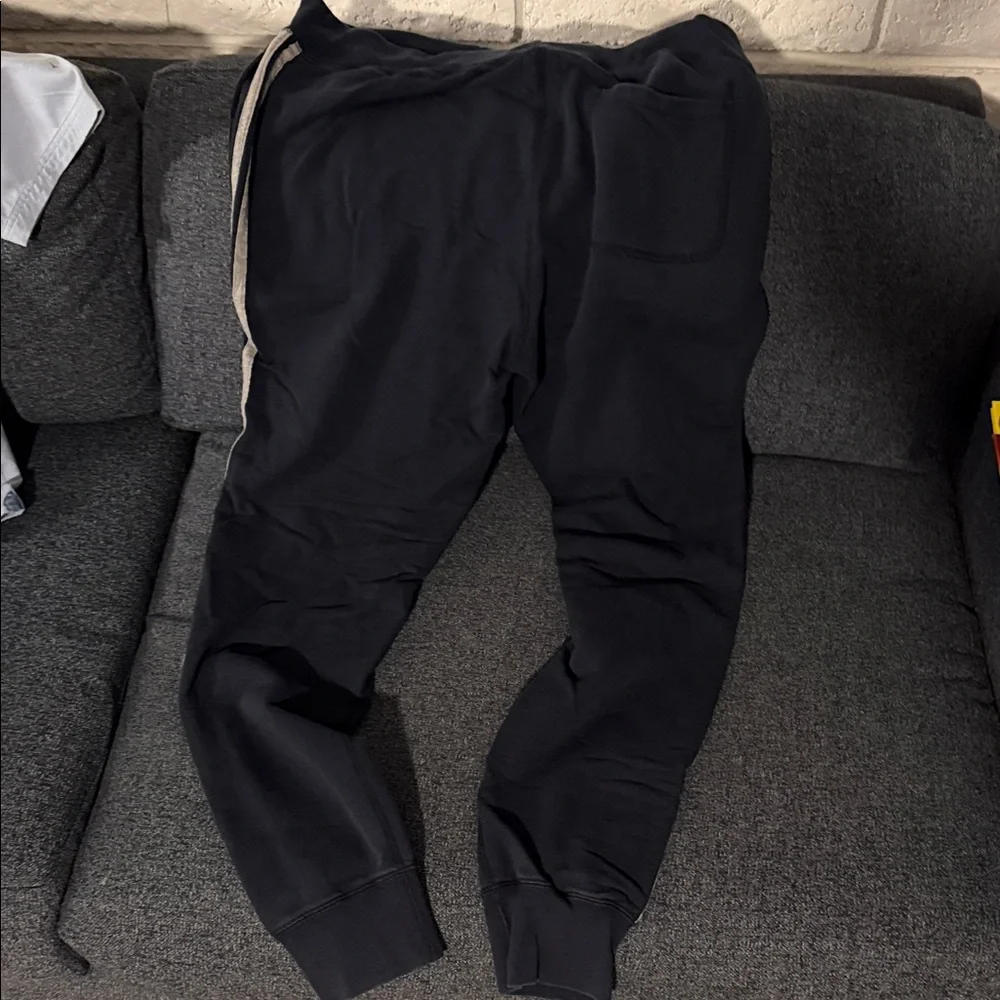 Todd Snyder Black Sweatpants with Gray Side Stripes